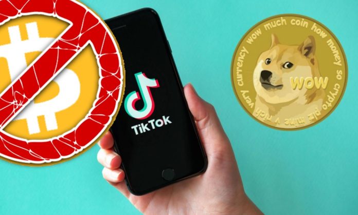 TikTok prohíbe promocionar Bitcoin u otras criptomonedas